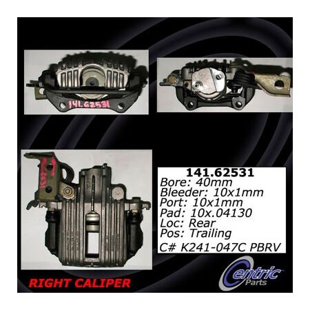Centric Semi-Loaded Brake Caliper, Parts, 141.62531 141.62531